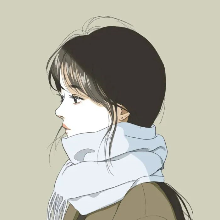 插画头像手绘风格女生头像好看到想哭
