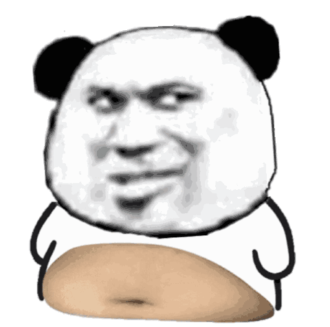 搞怪熊猫头动图