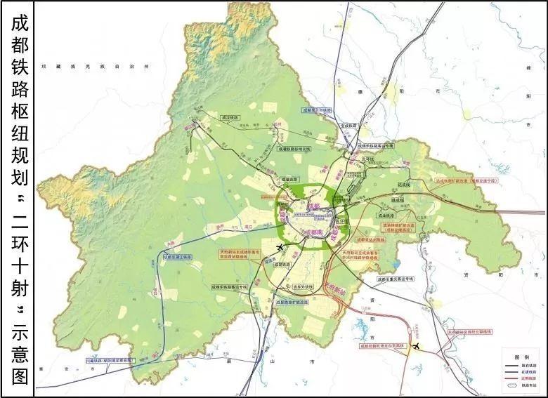 眉山市境内规划2条市域铁路,分别为成都市域铁路s5线和成都市域铁路s1