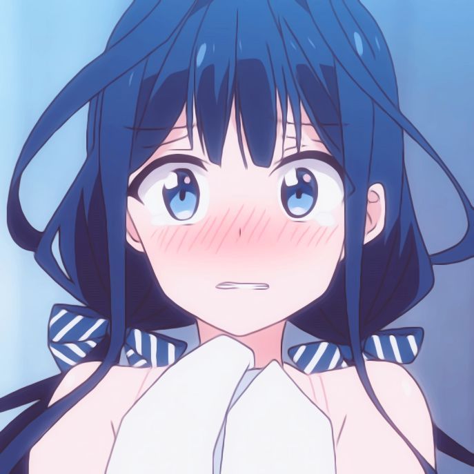 蓝色 女生动漫 头像