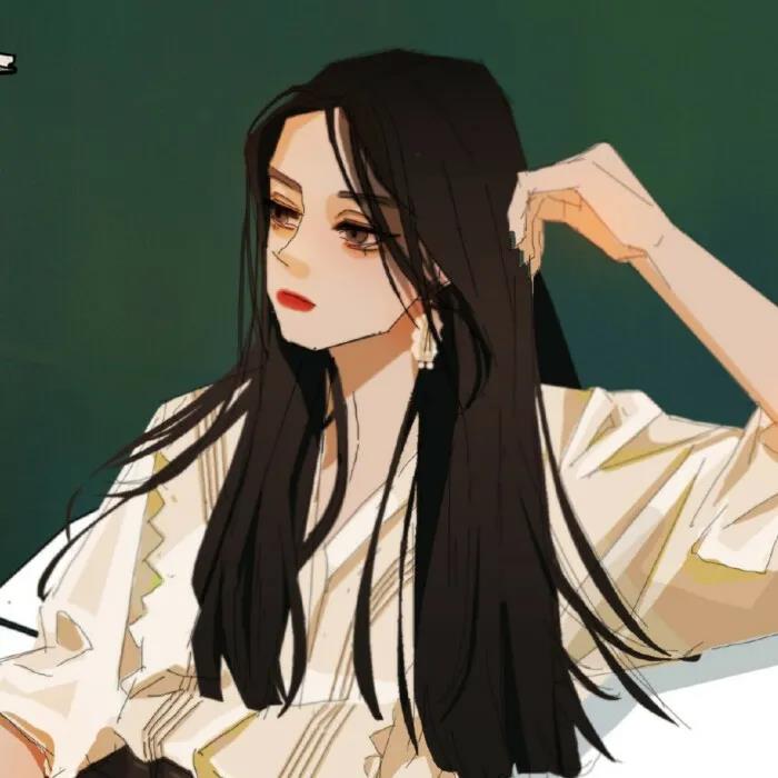 女生动漫头像,留过长发,也爱过烂人