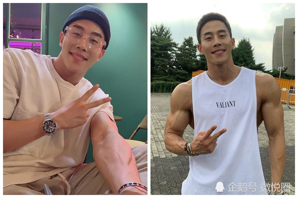 身材魁梧的型男练就了冰块盒般的六块腹肌,努力是为了