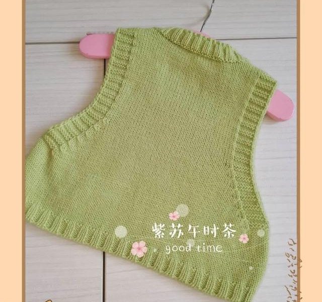 孕妇手工婴儿时尚迷你编织背心棒针编织附教程