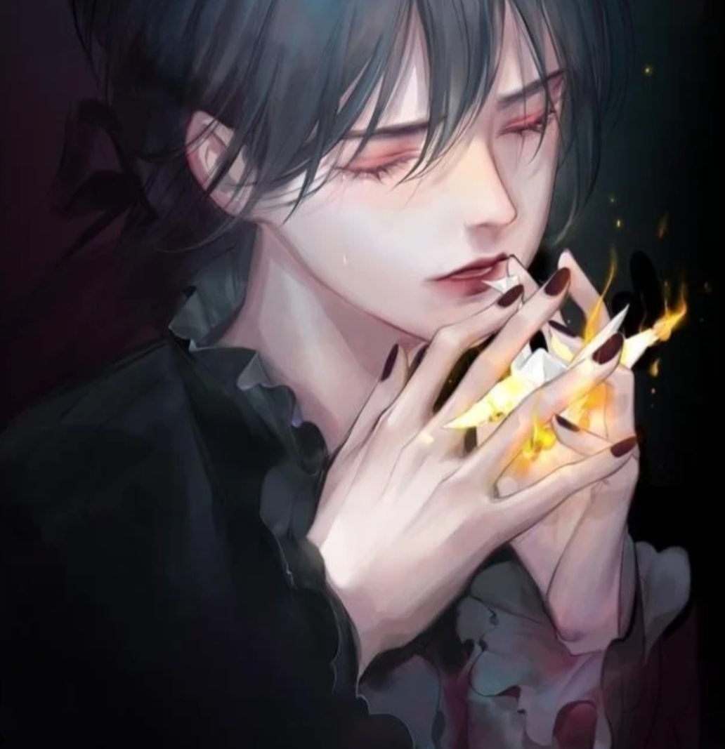 暗黑病娇系二次元男生头像壁纸