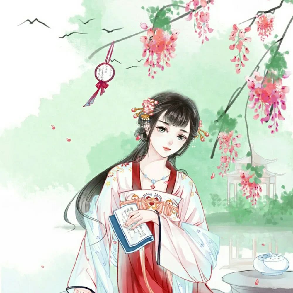 唯美古风漫画女生头像