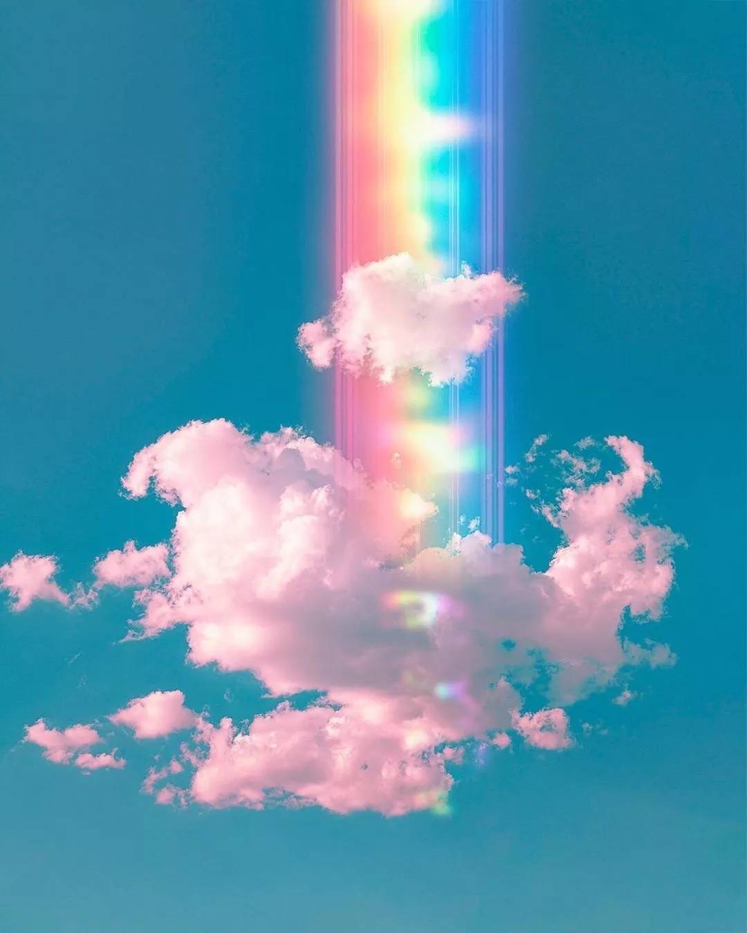 朋友圈点赞背景图‖小仙女专属彩虹背景图