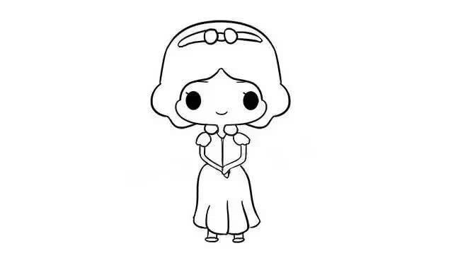 教你画美丽善良的白雪公主