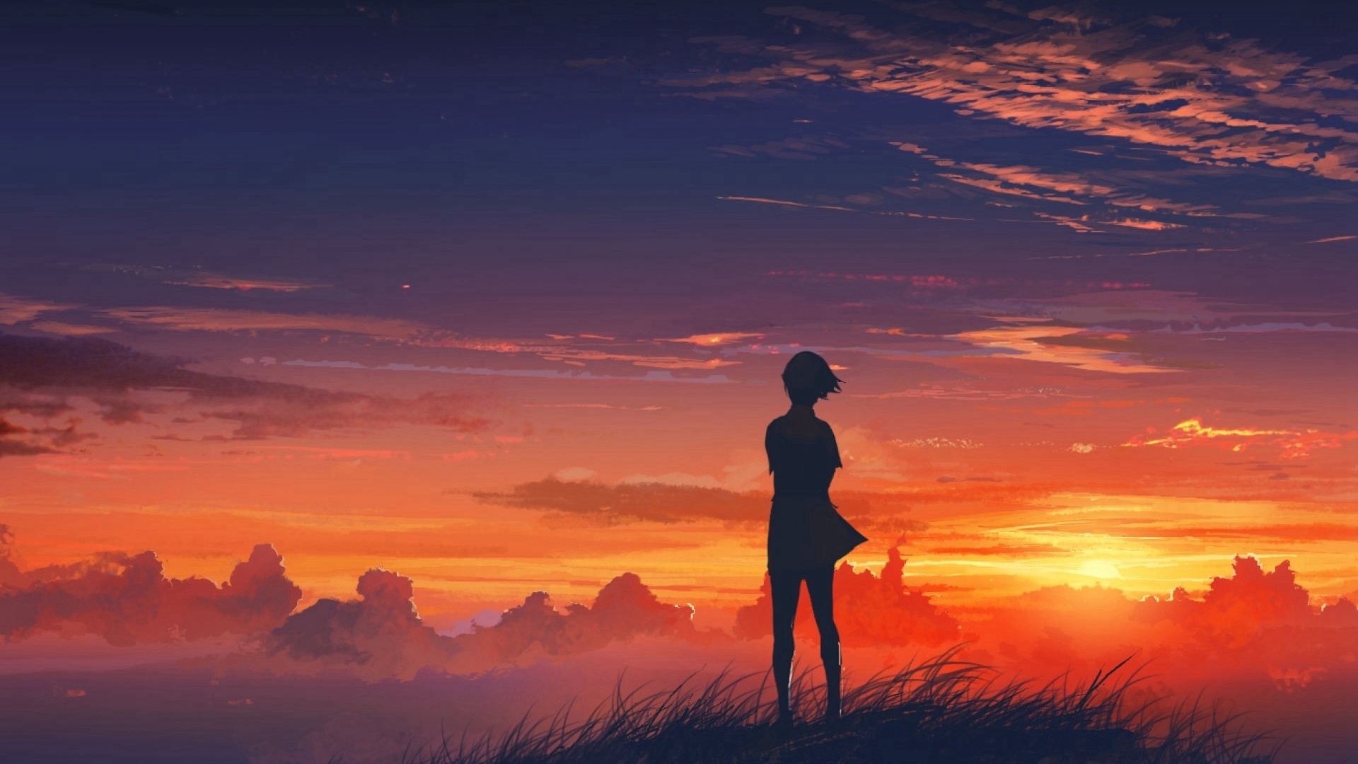 唯美治愈动漫插画高清桌面壁纸