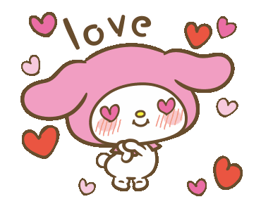 美乐蒂呢~ 动图长按保存 来源: 微博:可爱因子出逃 :line stickers