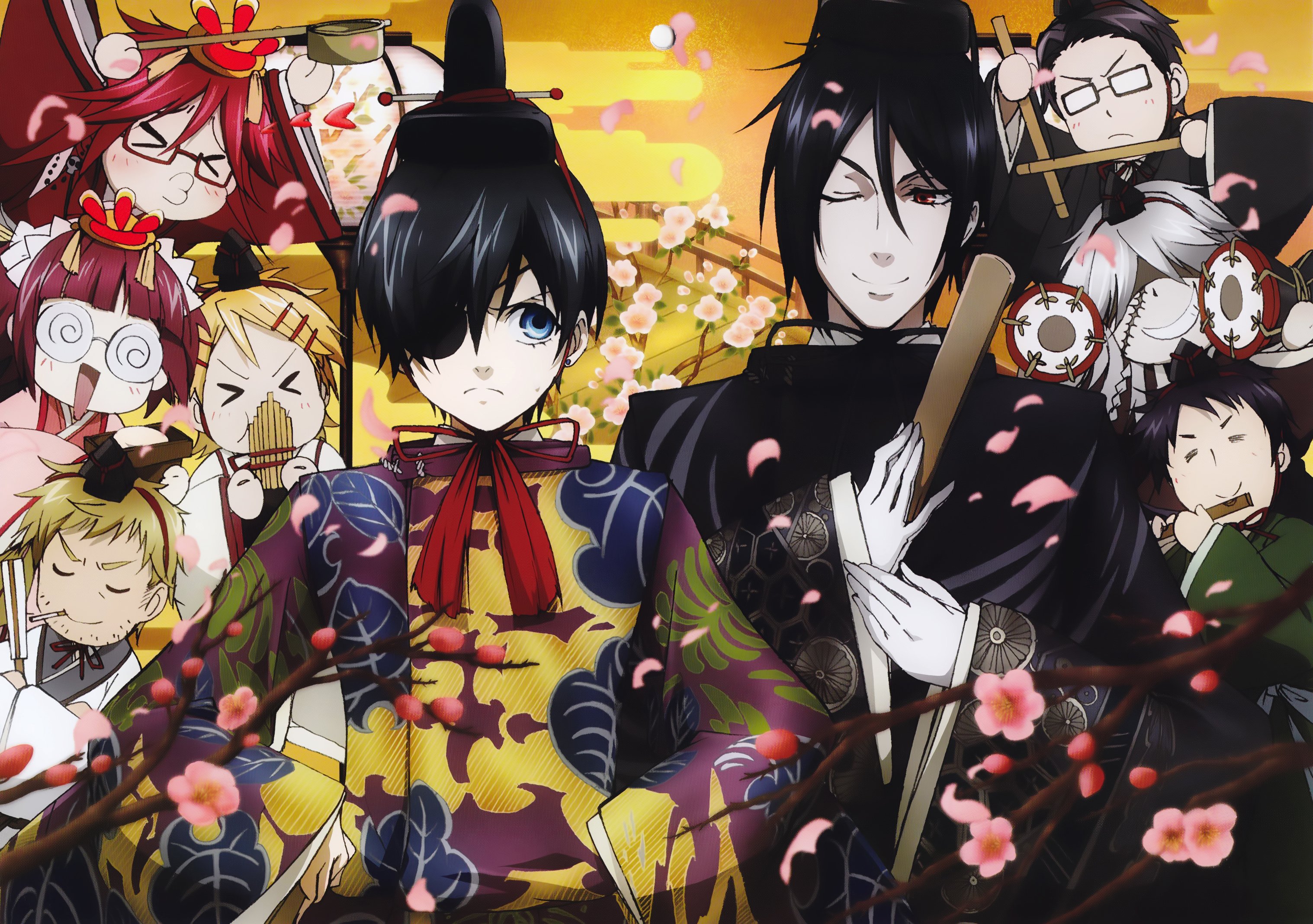 黑执事高清壁纸 图四的塞巴斯酱太攻了 手拿玫瑰眼神专注 看点快报