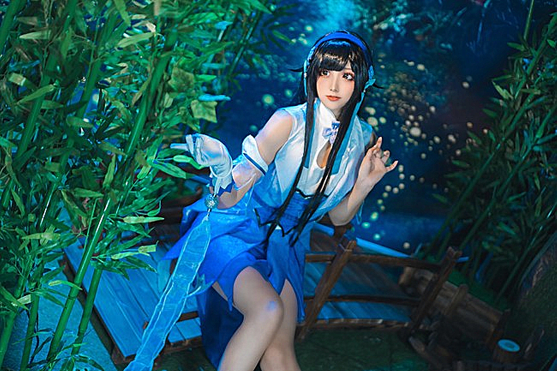 cos王者荣耀西施 泳装,王者荣耀貂蝉COS美腿 伊人cosplay王者荣耀西施,这难道是从峡谷走出来的?