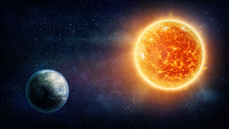 地球距离太阳只有8光分,为什么太阳光却来自几十万年前?
