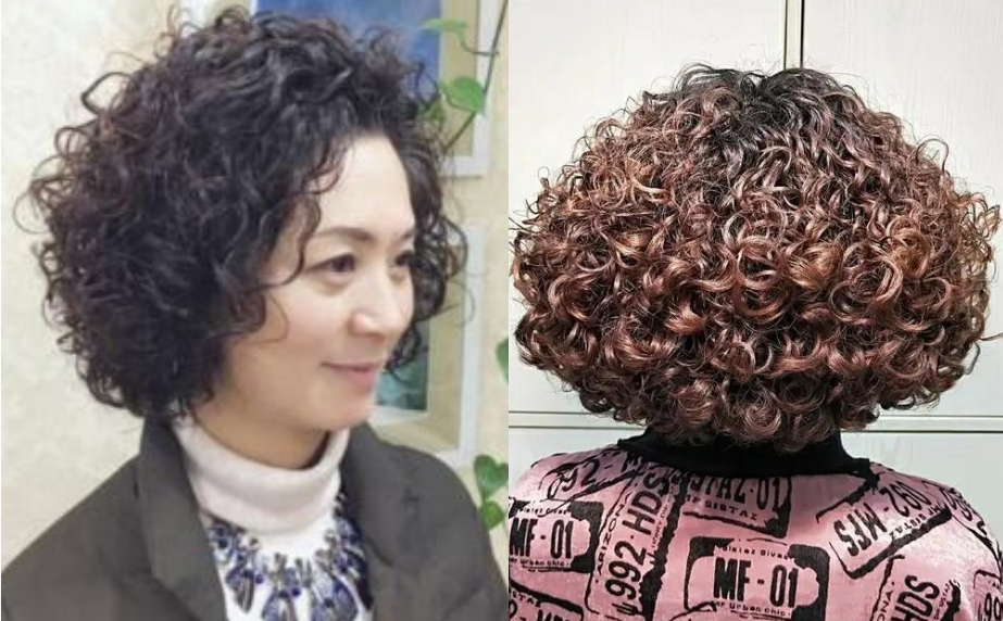 55岁烫什么卷发显年轻,2020短发烫发发型减龄 发型,显老,卷发,短发,烫发,刘海,耳朵,脸型
