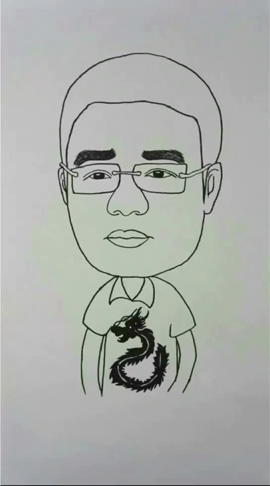 人物画,教你画男人简笔画,宝贝们可以画一幅自己爸爸的简笔画哦,期待你的合拍 