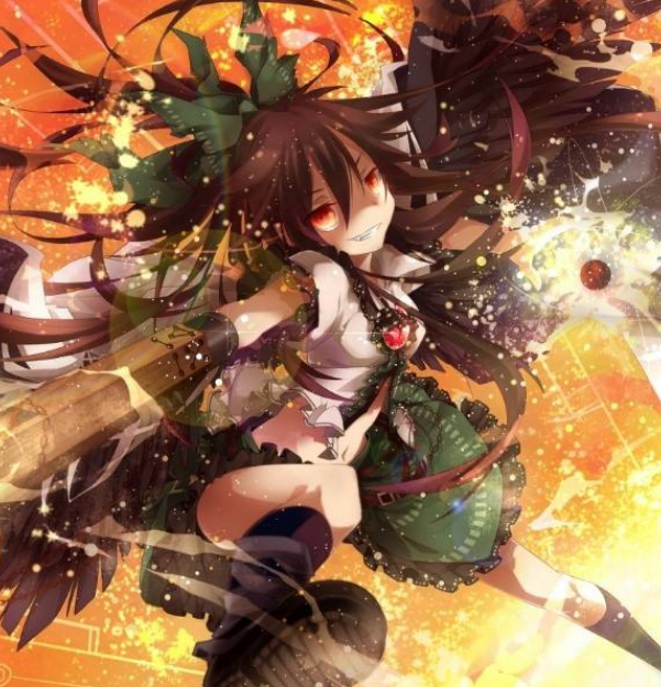 灵乌路空 东方project 高清动漫壁纸鉴赏 清新迷人的可爱少女 看点快报