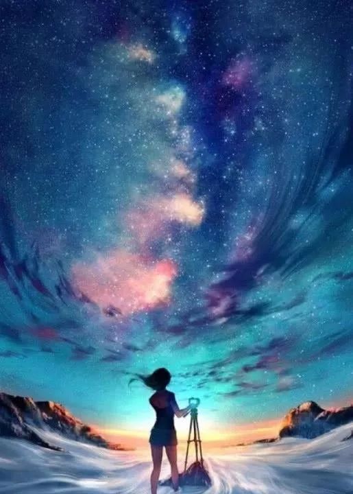 唯美 浪漫 二次元星空壁紙 想和你看星空 談夜色微風 天天要聞