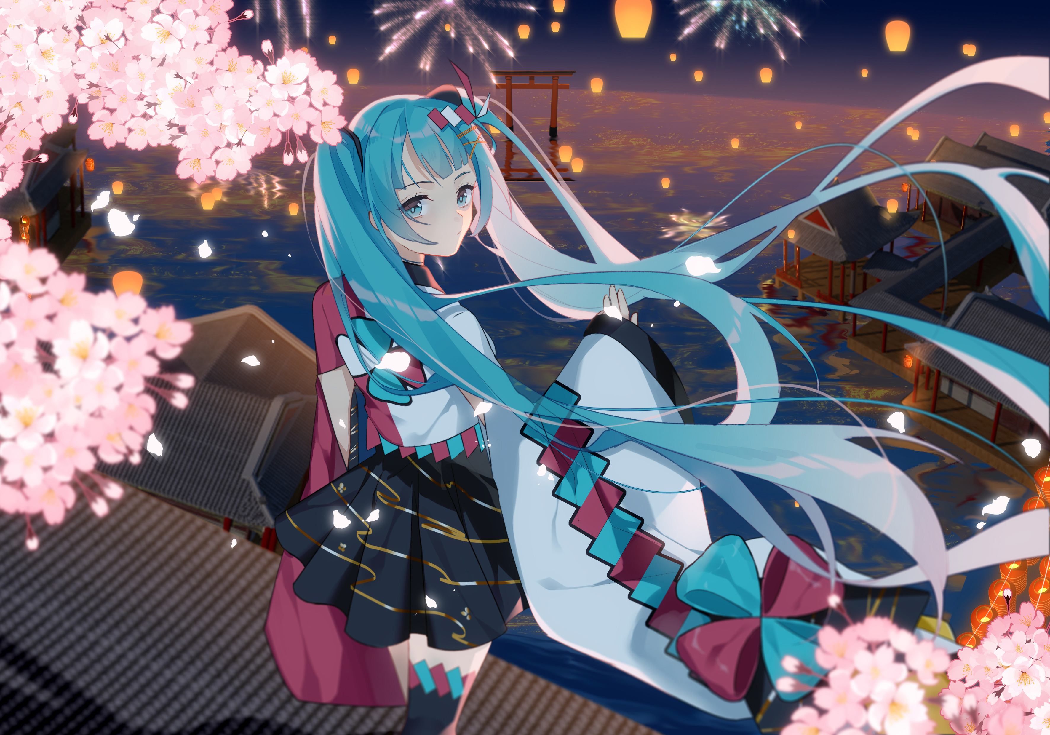 樱花配美女,聚焦二次元美图 网友:太美了