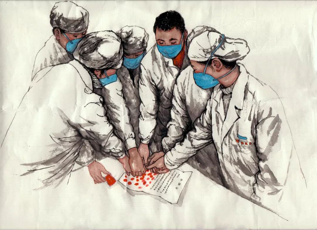 组图:用绘画致敬抗疫英雄