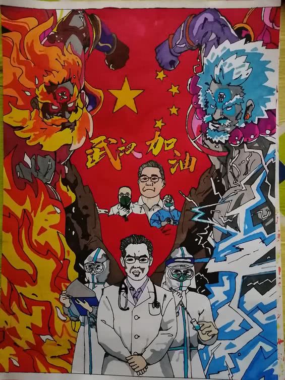 抗击疫情美术作品:战疫情
