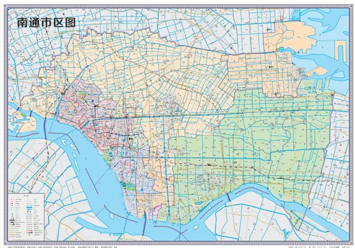 2020年南通市政区图市区图发布