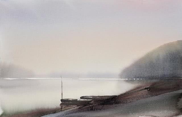 静悄悄的水面 水彩画将 意境 的美感发挥到 变化莫测 的地步 看点快报