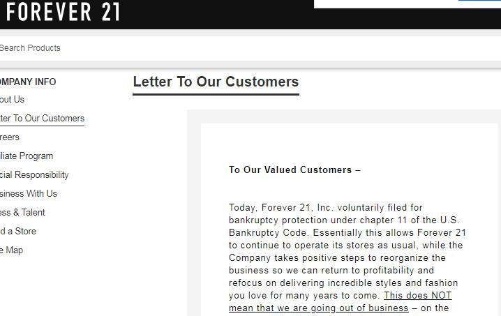 Forever 21宣布破产 快时尚再临 寒冬 看点快报