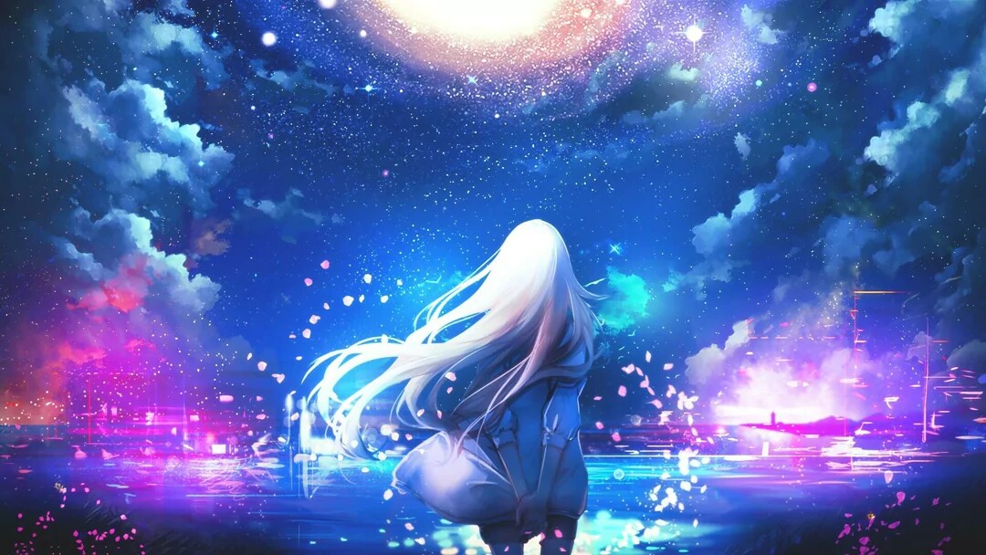 动漫星空壁纸:时光尚好,尽我所能爱我所爱,倾我所有给