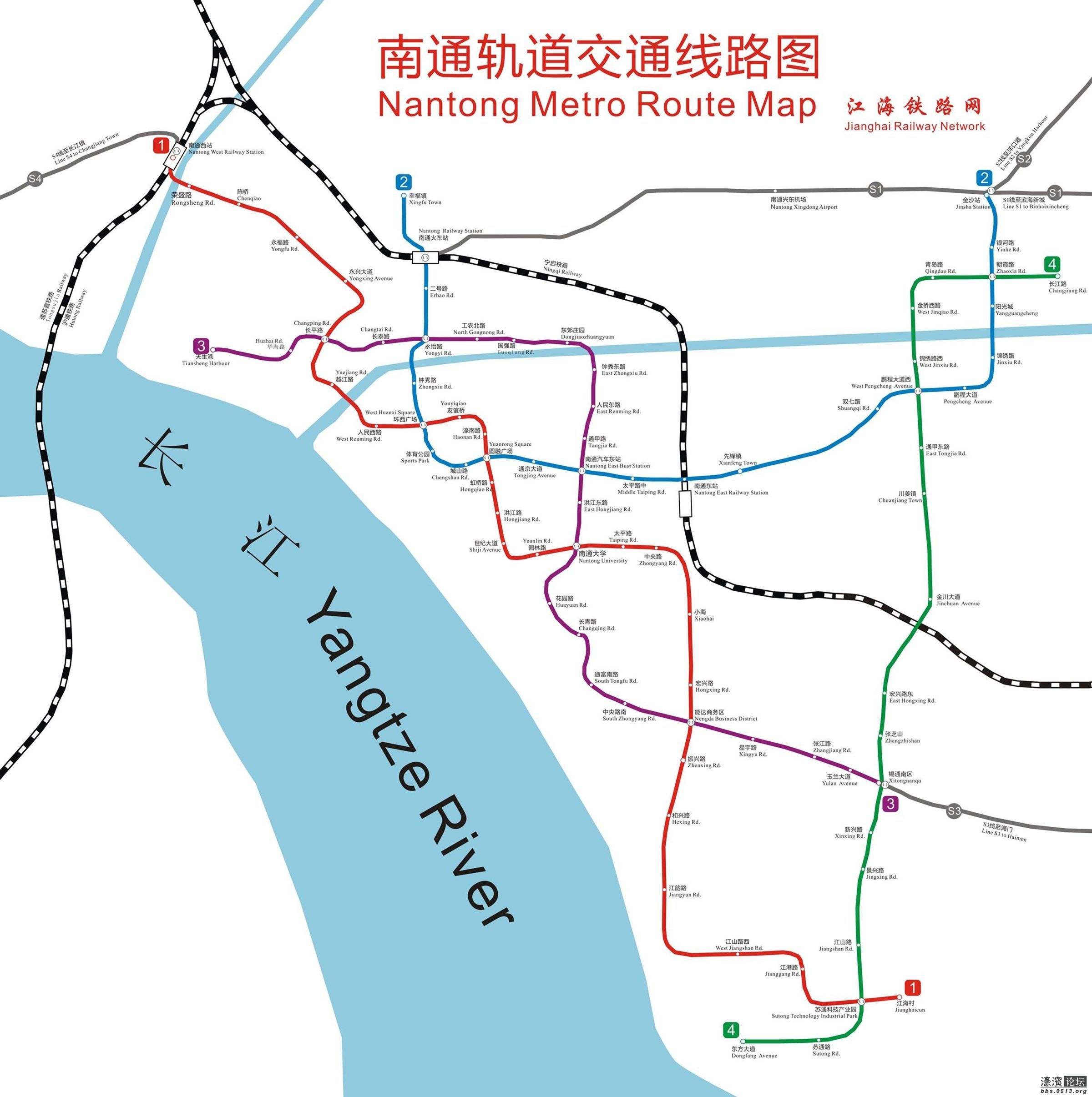 南通轨道交通2号线:幸福站~港闸区~崇川区~通州区~先锋站