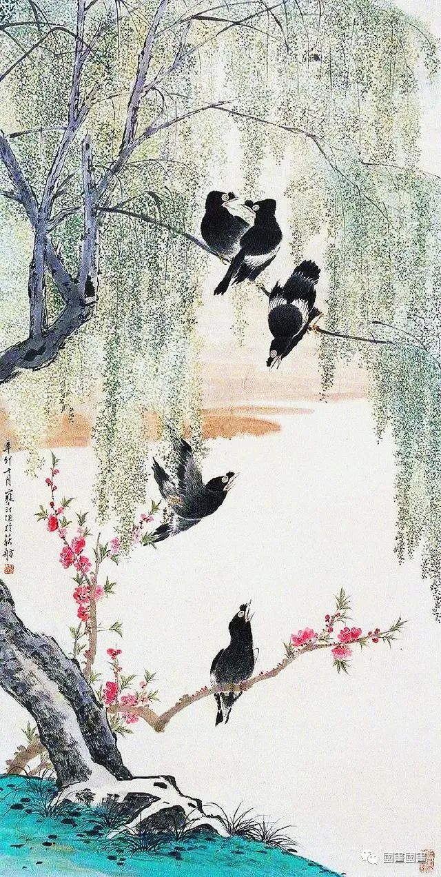 书画界大师水墨画作品 迎春报喜图 欣赏艺术家笔下的春天 看点快报