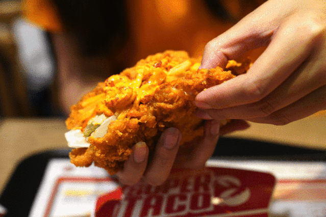 kfc干煸风味小龙虾塔可,燃