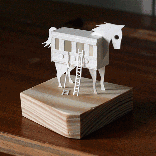 转载精巧有趣的迷你折纸建筑来自英国艺术家charlesyoun