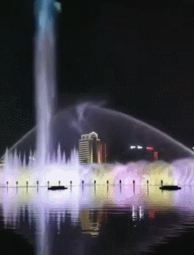 国庆音乐光影喷泉