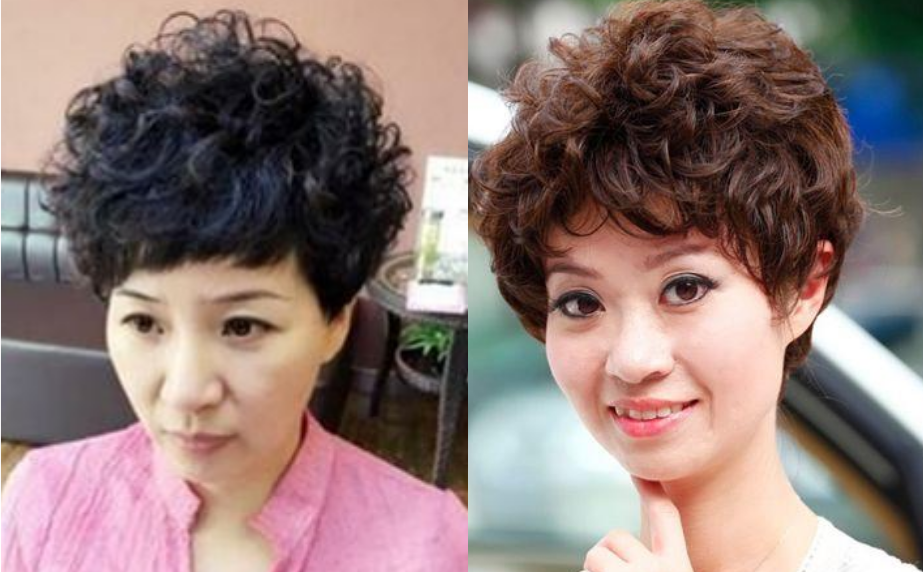 55岁烫什么卷发显年轻,2020短发烫发发型减龄 发型,显老,卷发,短发,烫发,刘海,耳朵,脸型