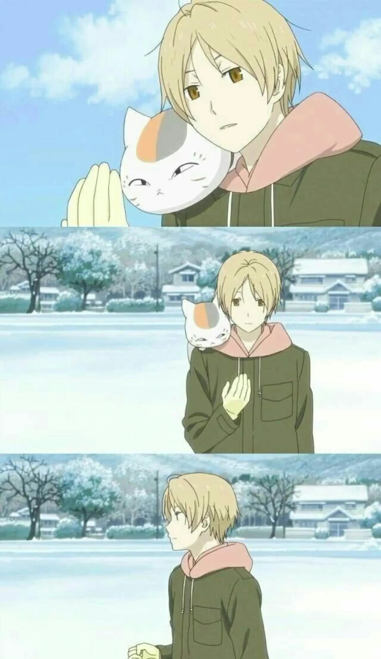 夏目友人帐壁纸图鉴 图四小哥哥怎么嘴里叼着纸 手里也拿着 看点快报