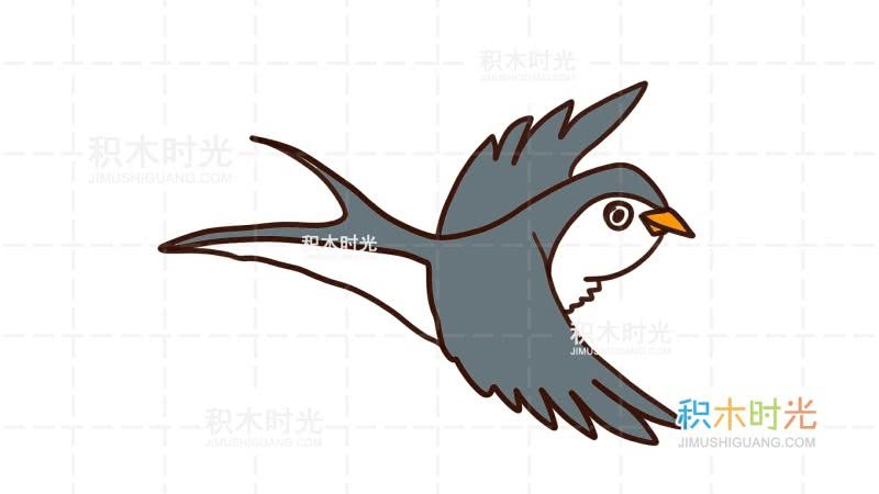 燕子,简笔画,时光,简笔画大全