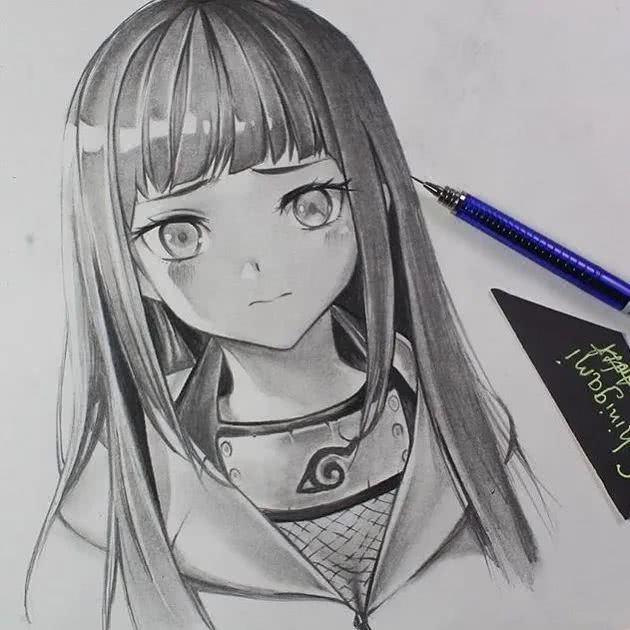 【铅笔针管笔】美少女手绘动漫人物素材临摹