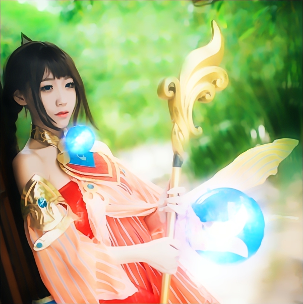 王者荣耀,大乔cosplay,清纯萌妹子,白皙的皮肤十分俏皮.