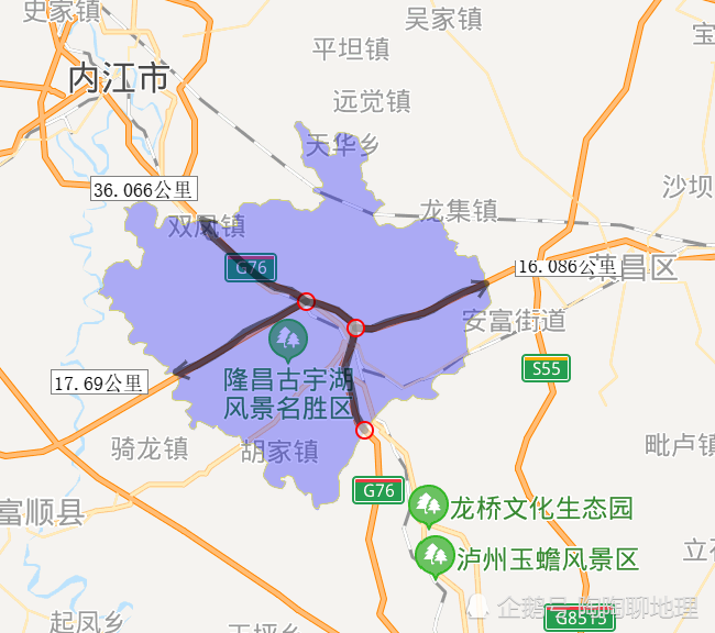 2020年内江市各区县高速路里程排名东兴区第一你家乡排第几