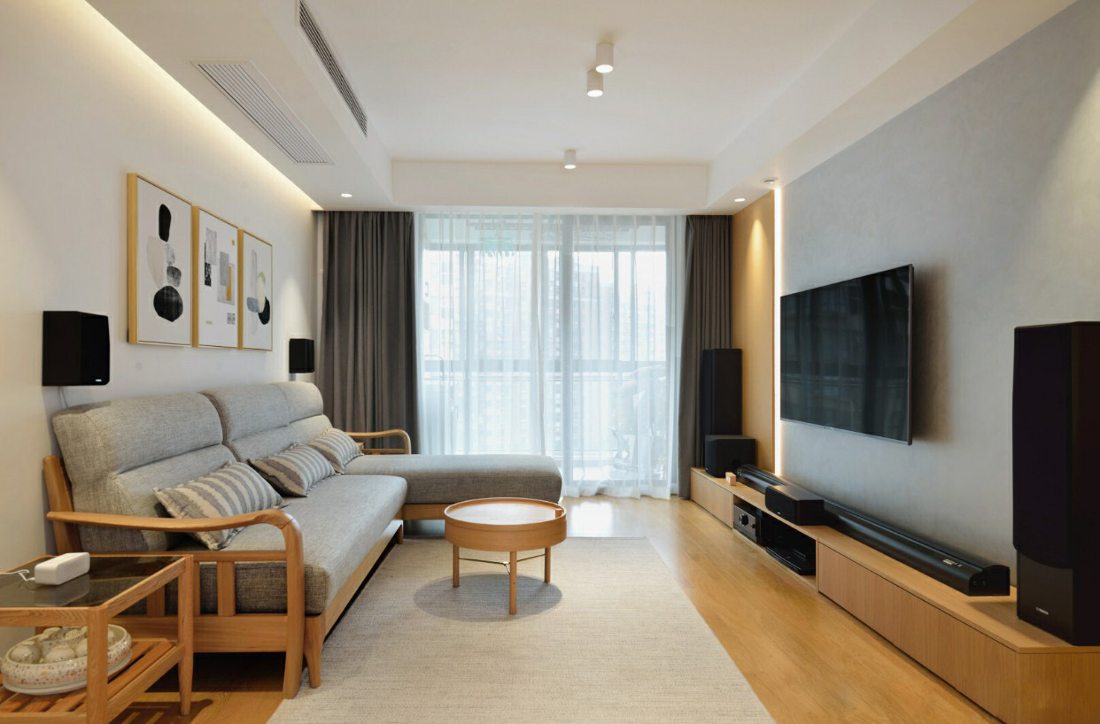 装修原木日式风格,这个家全屋设计无主灯,简洁又个性