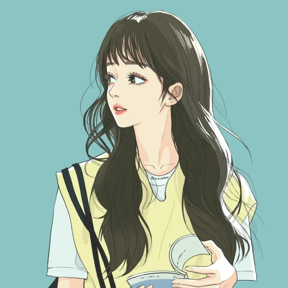 插画头像手绘风格女生头像好看到想哭