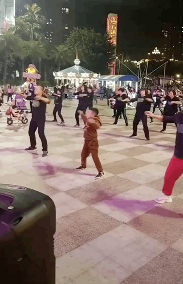 后来查了下, 人家才两岁,就已经会跳上百个广场舞了, 不愧是和奶奶们
