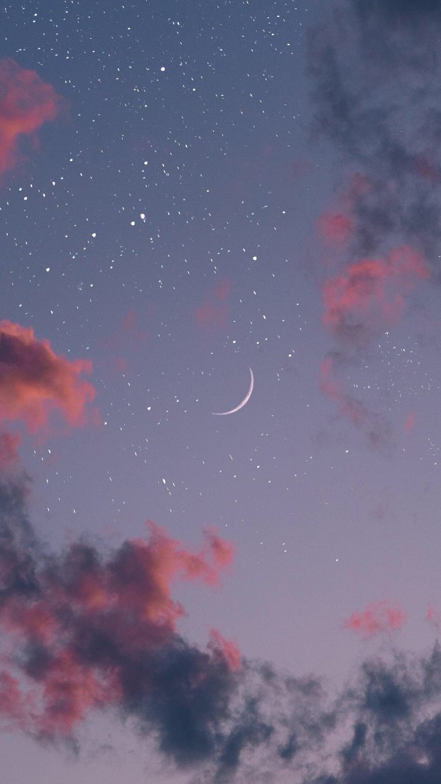 傍晚星空唯美聊天背景图