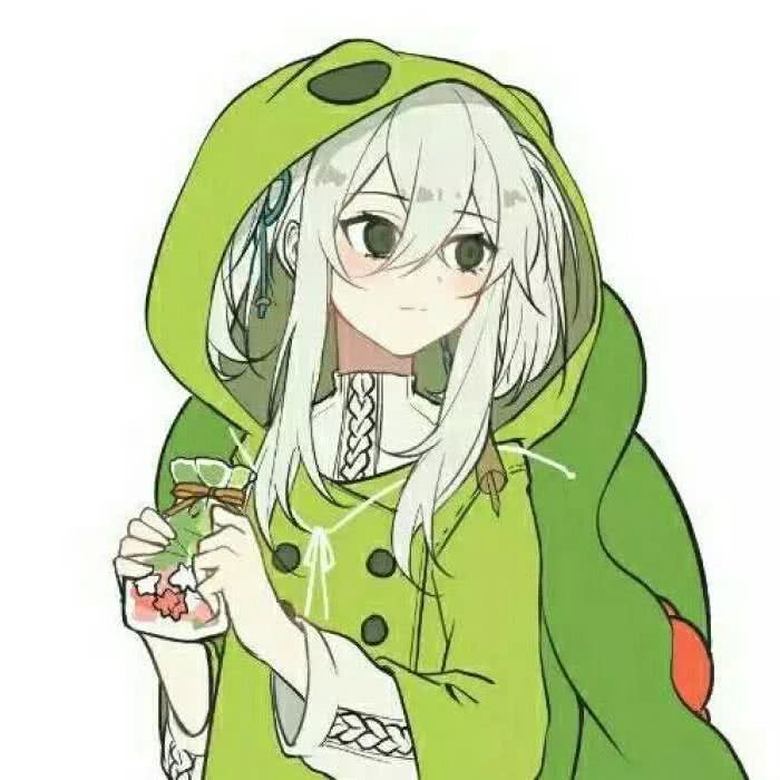 个性绿色系小仙女头像