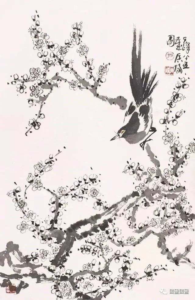 书画界大师水墨画作品 迎春报喜图 欣赏艺术家笔下的春天 看点快报