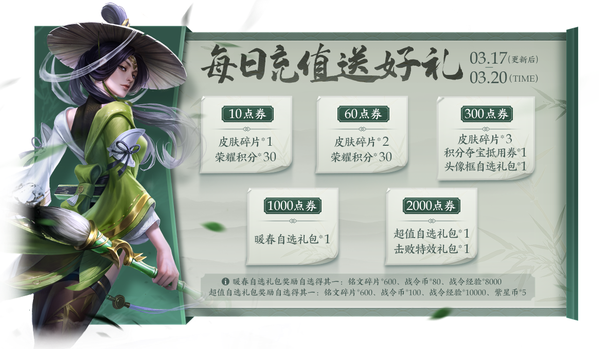 1元充值活动突袭 永久皮肤五选一 点券留给紫霞仙子 看点快报