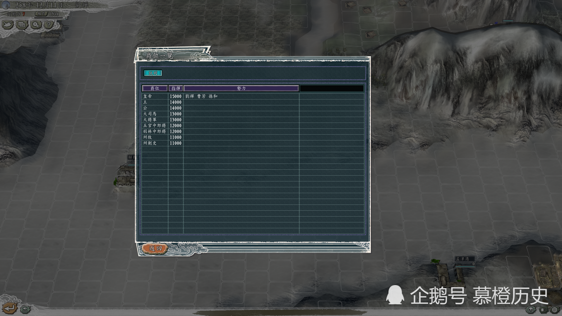 玩 三国志11 战报140 三国志11君主爵位和各国军团的大数据 看点快报