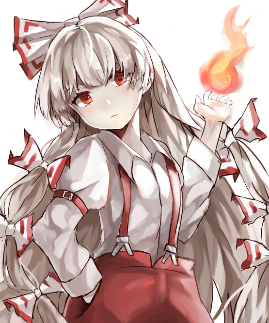 动漫少女藤原妹红同人高清壁纸 实力强颜值高的女角色 看点快报