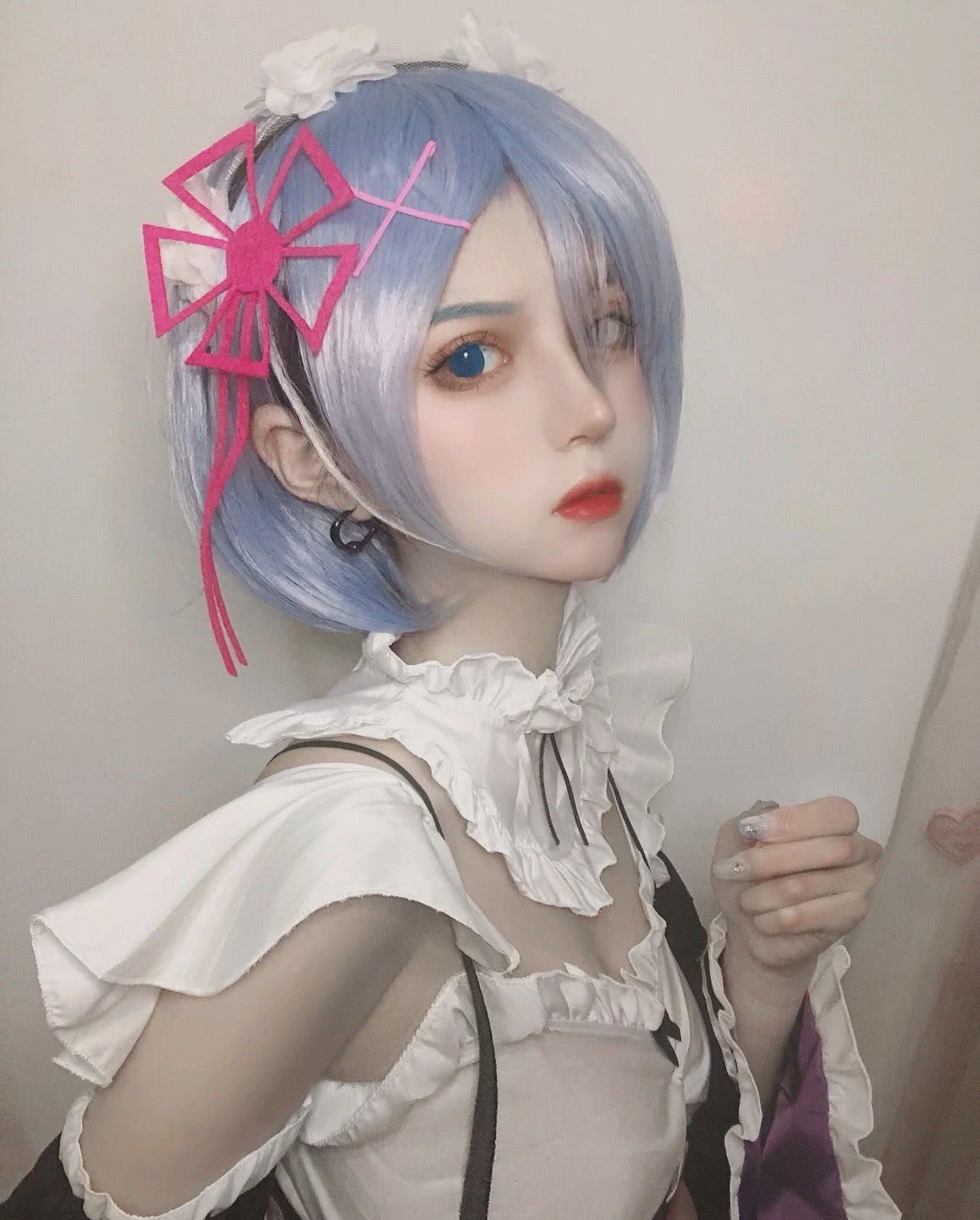 cosplay:蕾姆@怀里有只羊