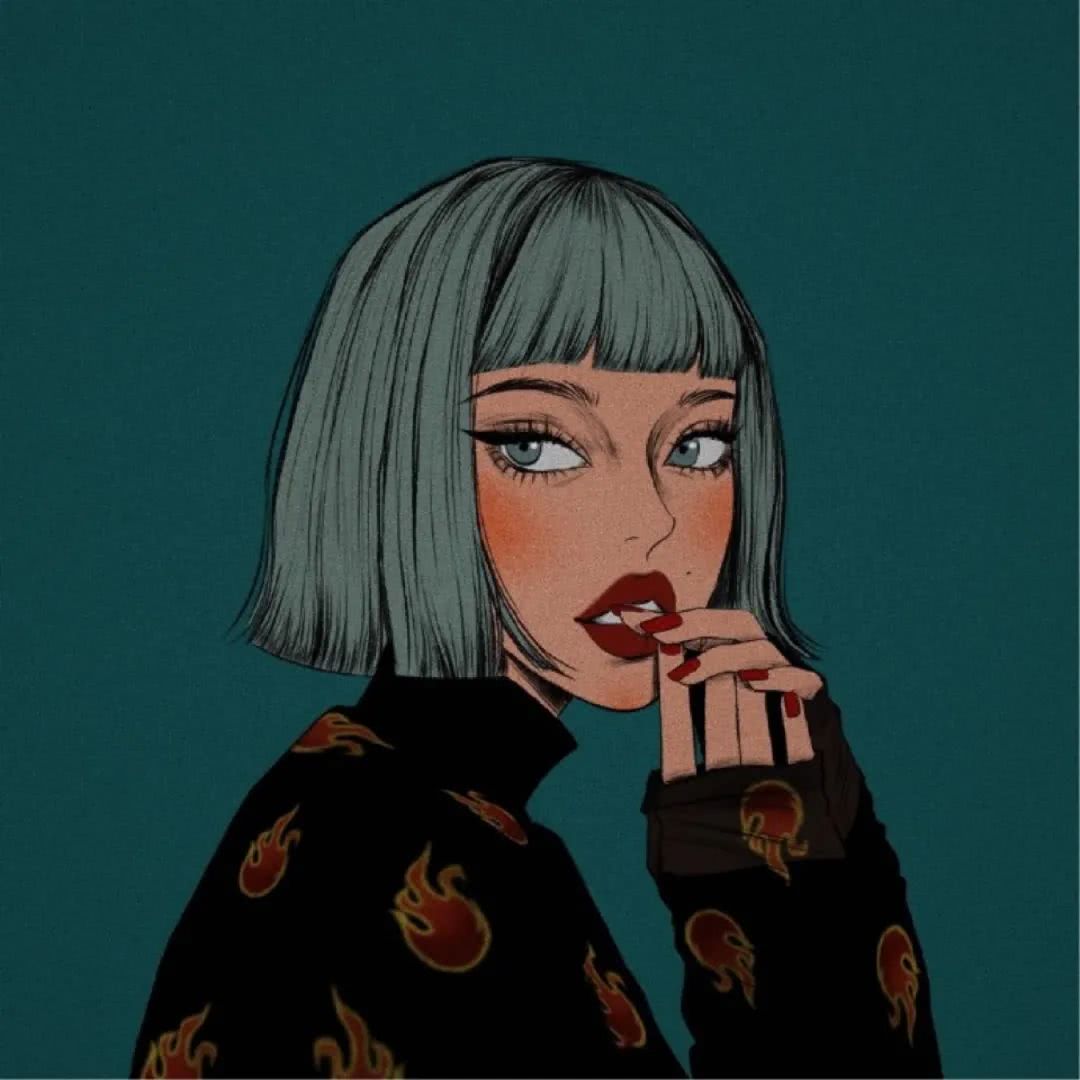 短发动漫女生头像
