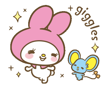 美乐蒂呢~ 动图长按保存 来源: 微博:可爱因子出逃 :line stickers